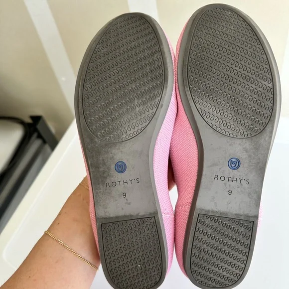 Rothy's Pink Flats with Blue Accents - Picture 3 of 3